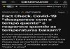 A sazonalidade da Covid-19 fact check: sazonalidade da Covid-19